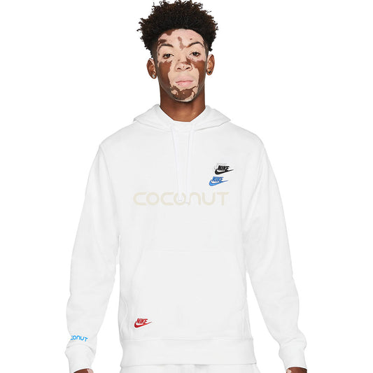 All White Coconut Hoodie